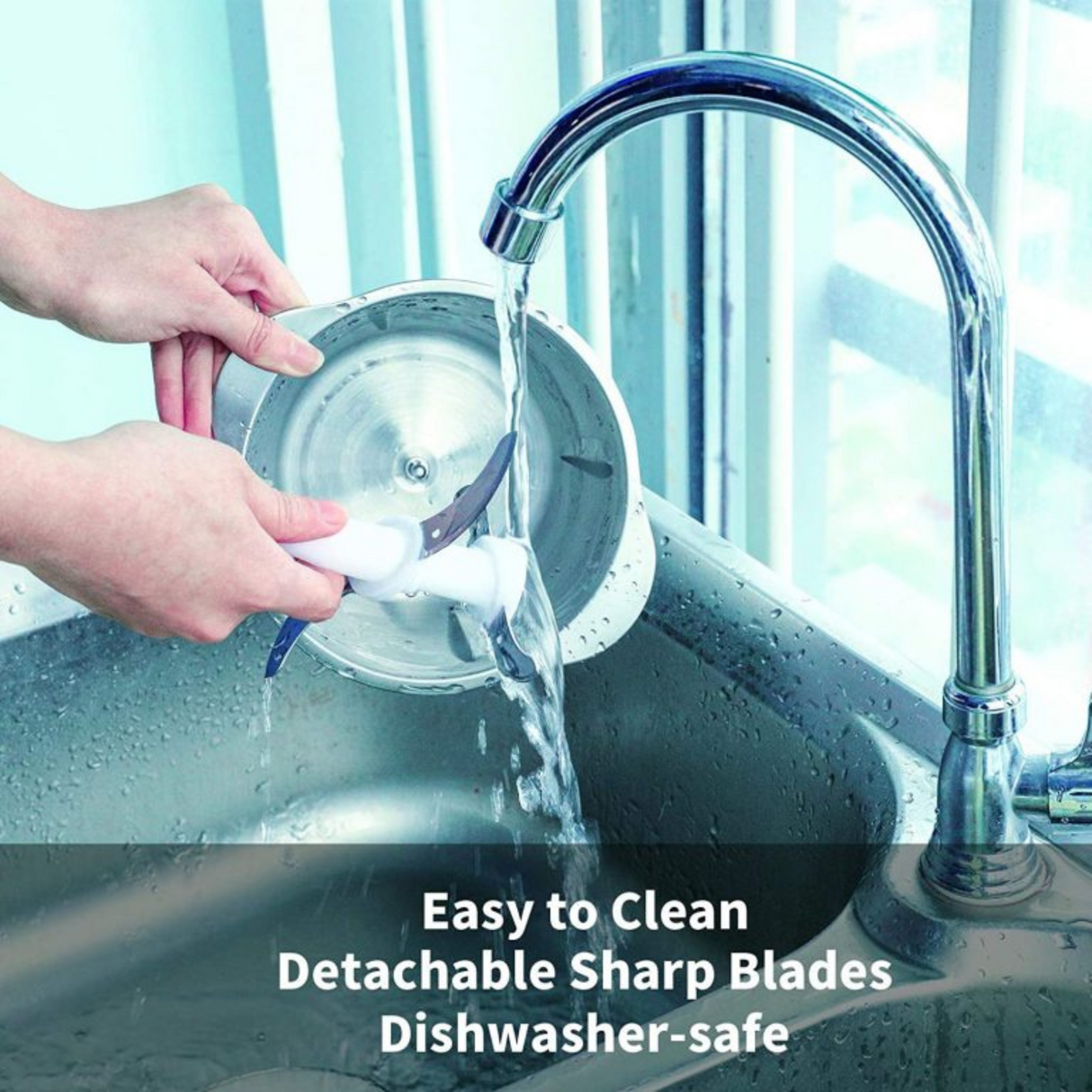 1.2L Stainless Steel Electric Meat Grinder 400W Food Chopper