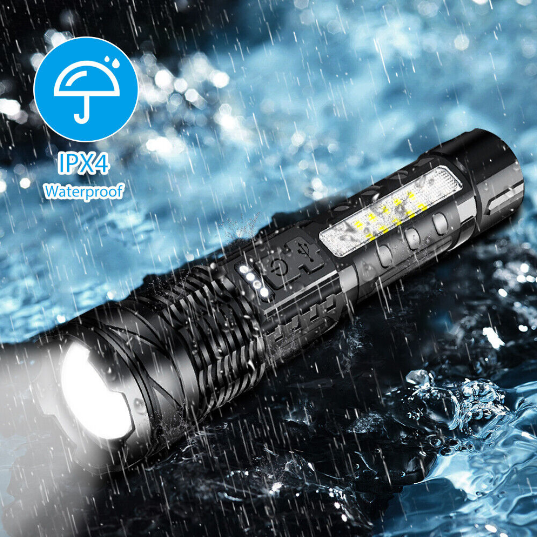 Outdoor Cob Strong Light Waterproof Handheld Flashlight USB Rechargeable