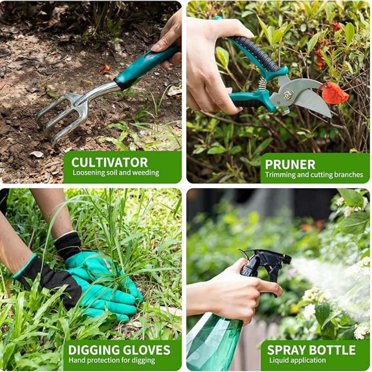 10 Piece Heavy Duty Gardening Tools Set