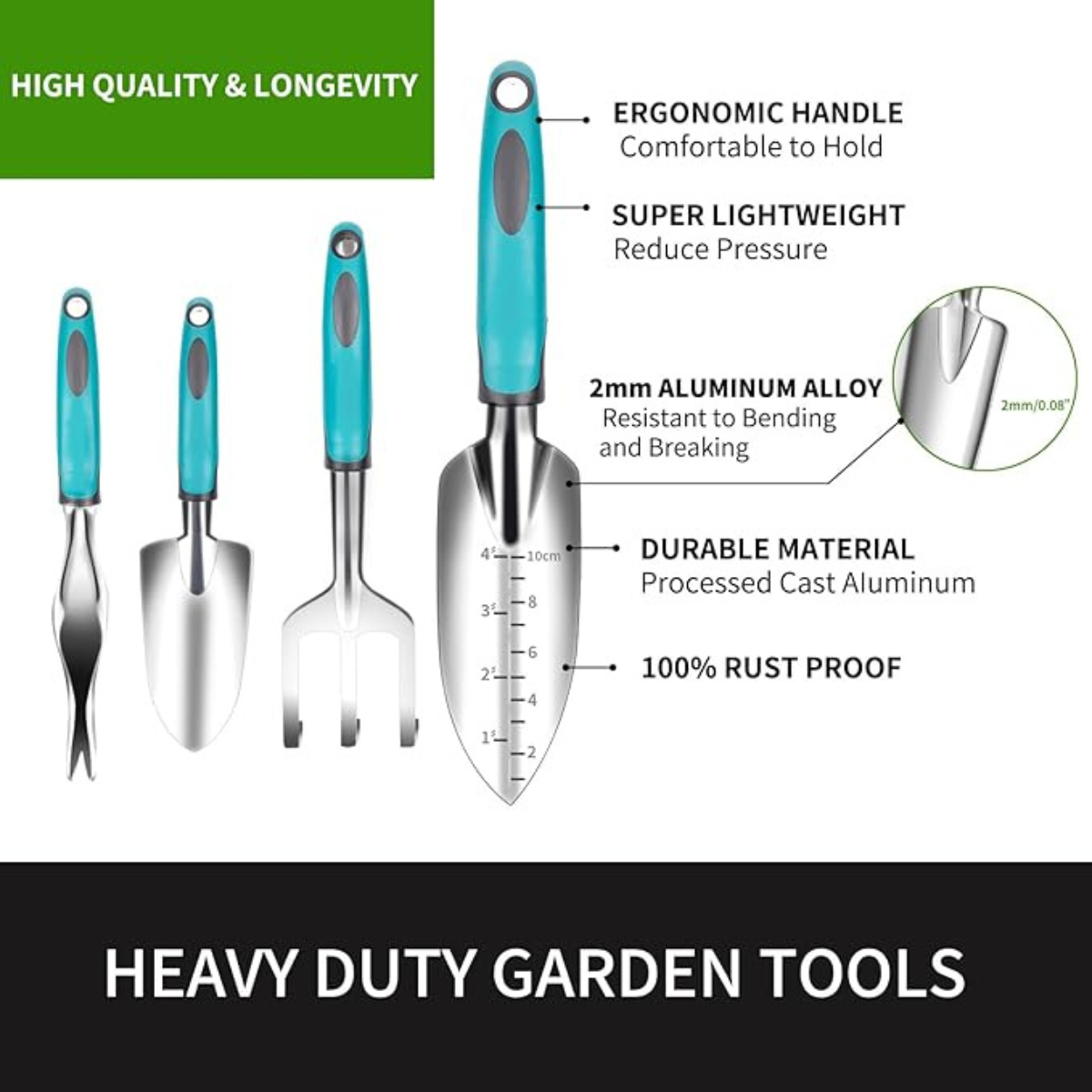 10 Piece Heavy Duty Gardening Tools Set