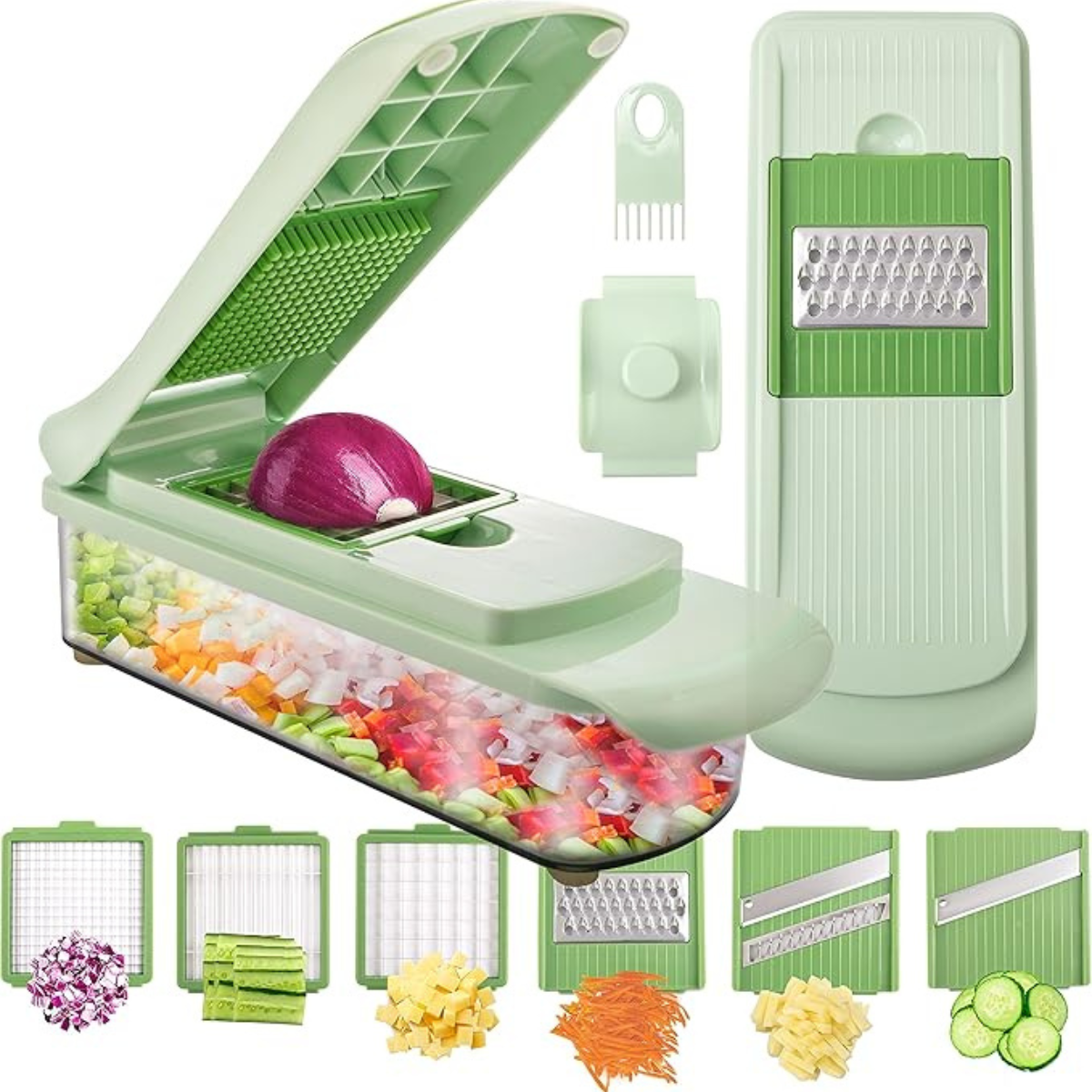 10 Piece Vegetable Chopper Multi Kitchen Cutter