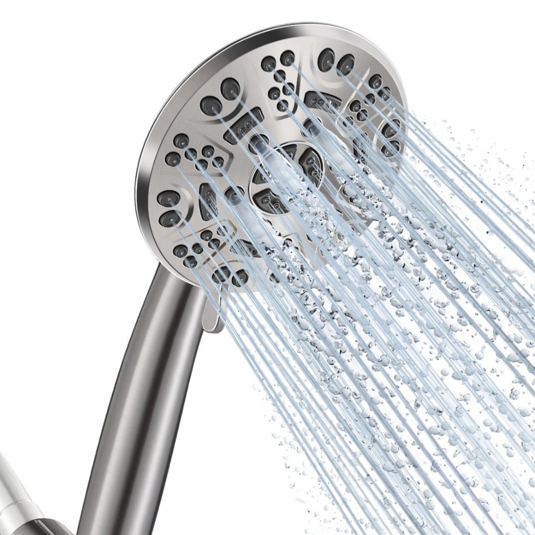 Ushalhue 5" Luxury Handheld Shower 10 Spray Mode Stainless Steel Hose