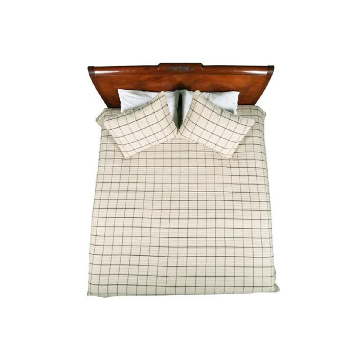 Anwari Cotton Sateen Plaid Coverlet Set