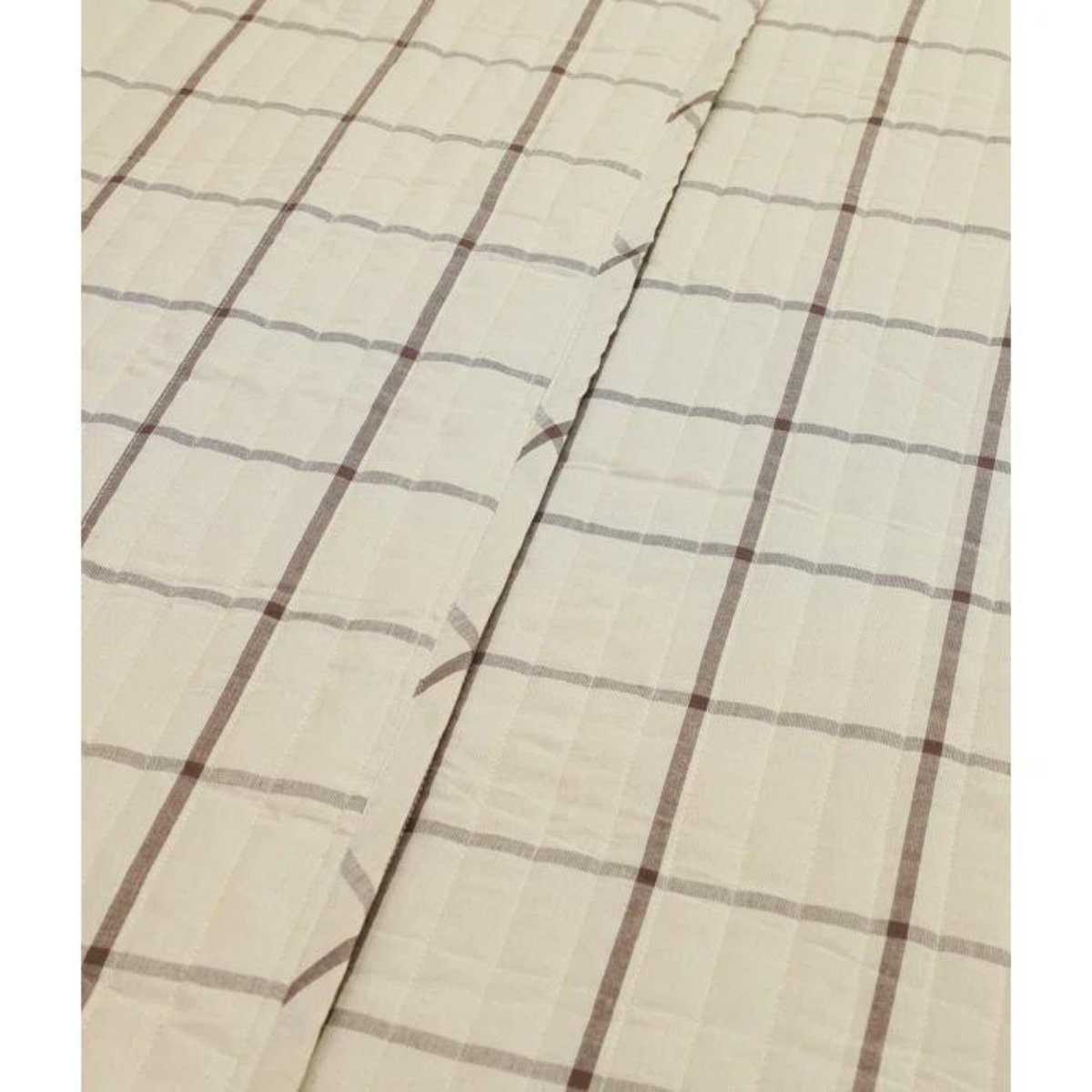 Anwari Cotton Sateen Plaid Coverlet Set