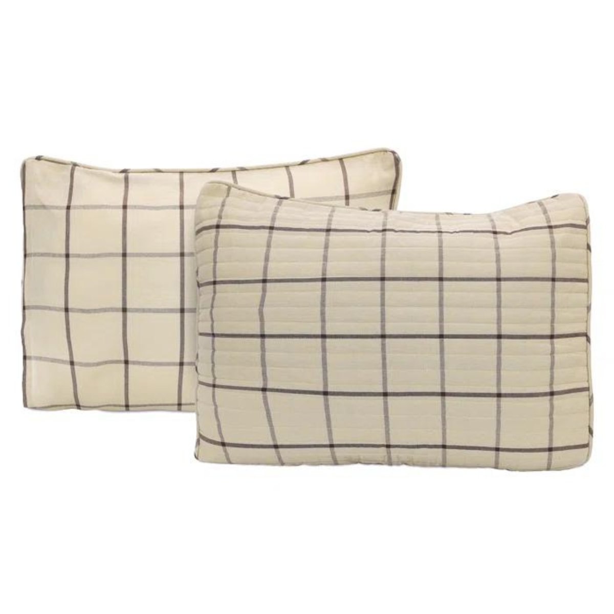 Anwari Cotton Sateen Plaid Coverlet Set