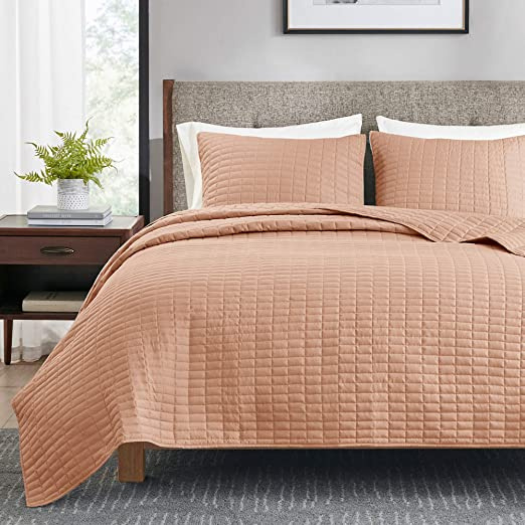 Hyde Lane Blush Bedding Set Quilt Blanket Summer Bedding Size King