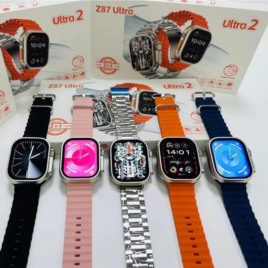 Z87 Ultra 2 Smart Watch IP68 NFC Waterproof with 3 Interchangeable Straps