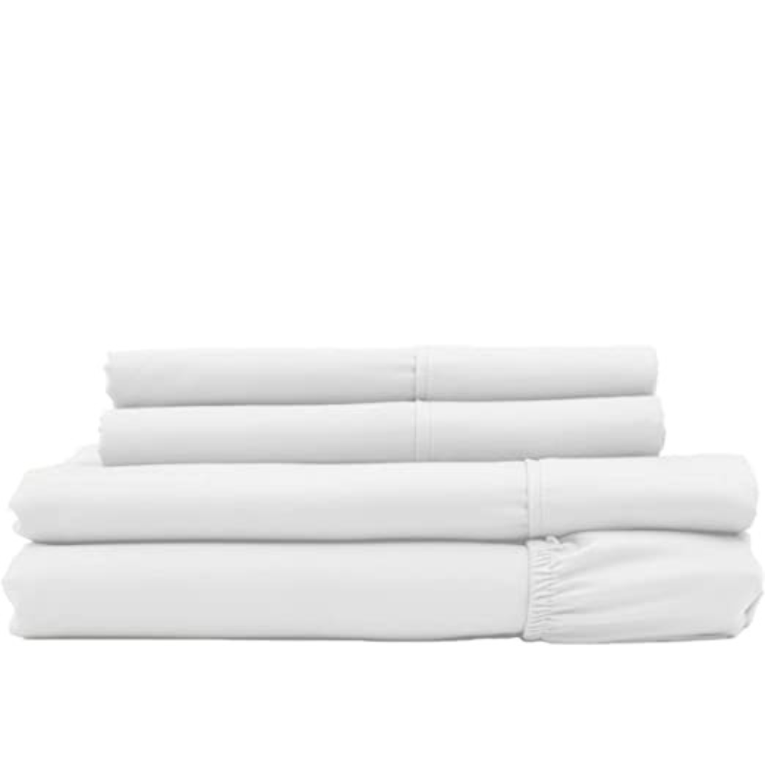 Cozcot 100% Cotton Sheet Set 3/4 Piece. Set 450 Thread Count Sateen Weave