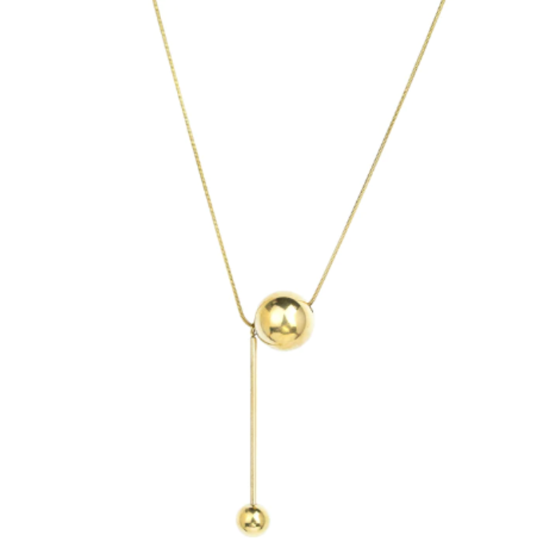 Steel Ball Pendant Necklace Stainless Steel