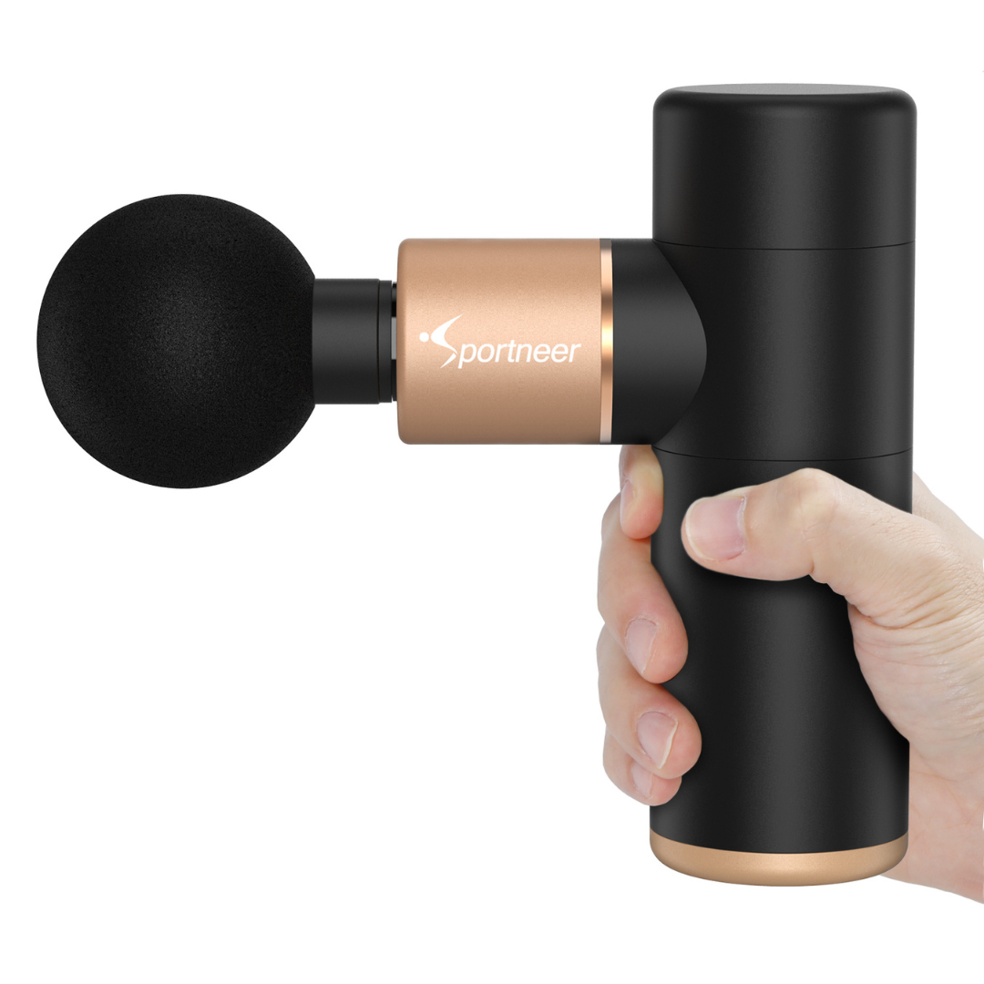 Sportneer G3 Mini Portable Massage Gun, Black/Gold