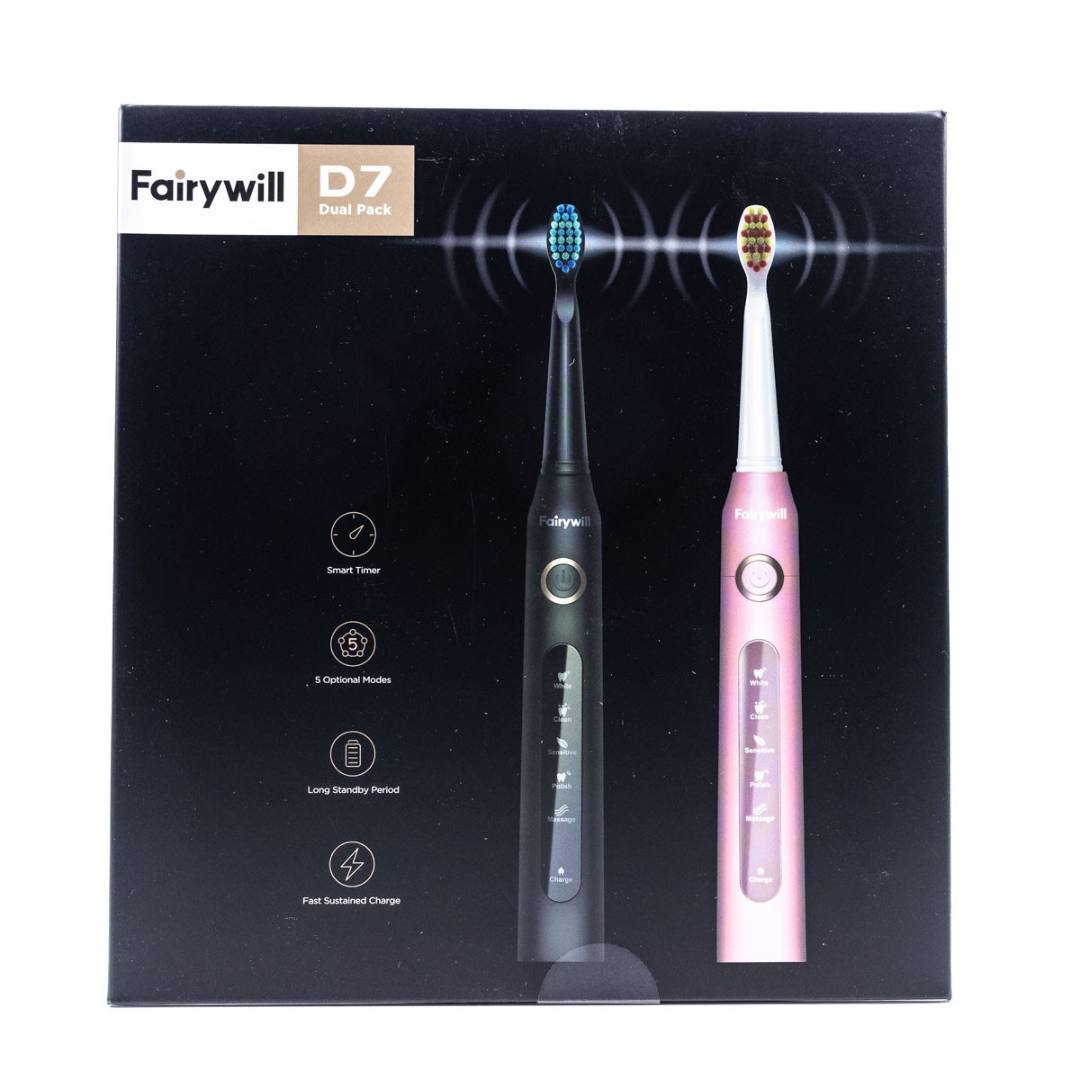 Fairywill D8 Dual Pack Toothbrush Set
