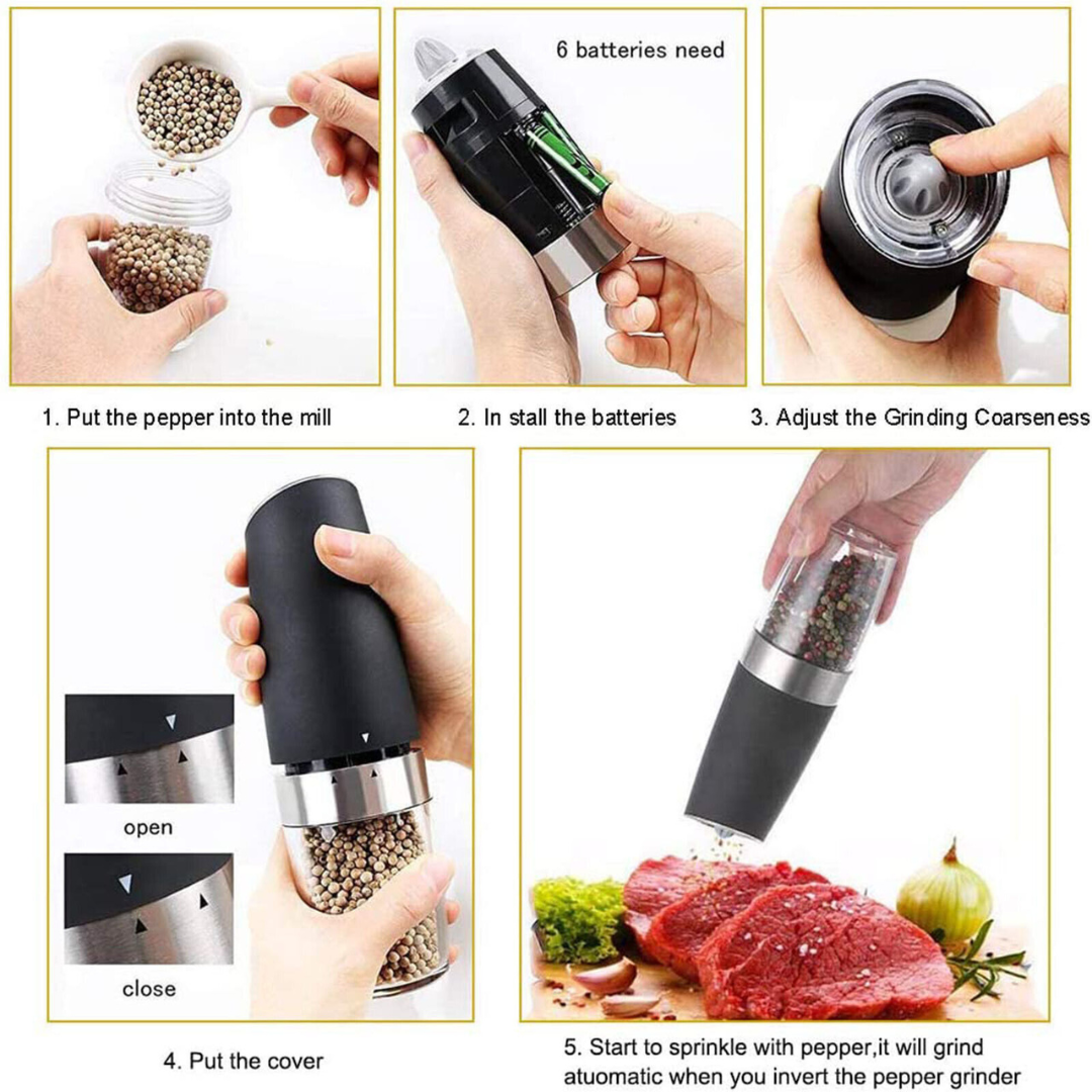 Gravity Electric Salt and Pepper Grinder