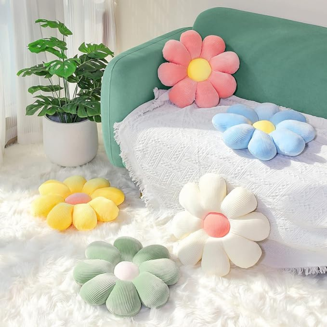 Daisy Shaped Soft Throw Pillows