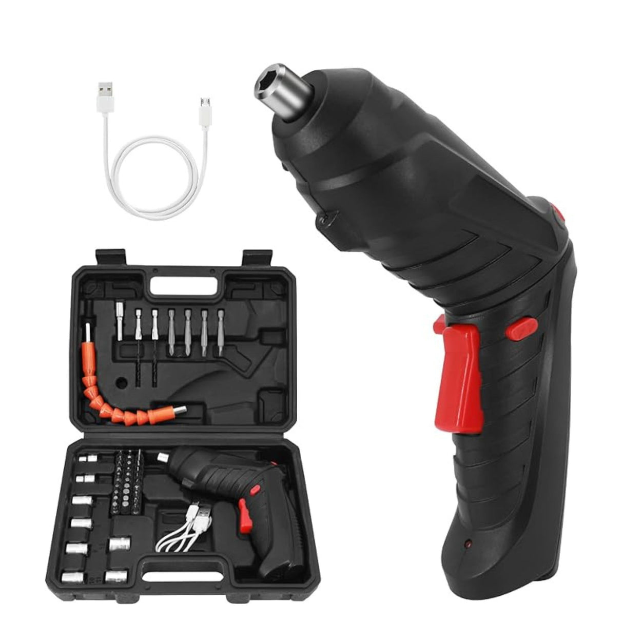 Rechargeable Electric Screwdriver Portable Set 3.6V with 47 pcs Cordless Accessories
