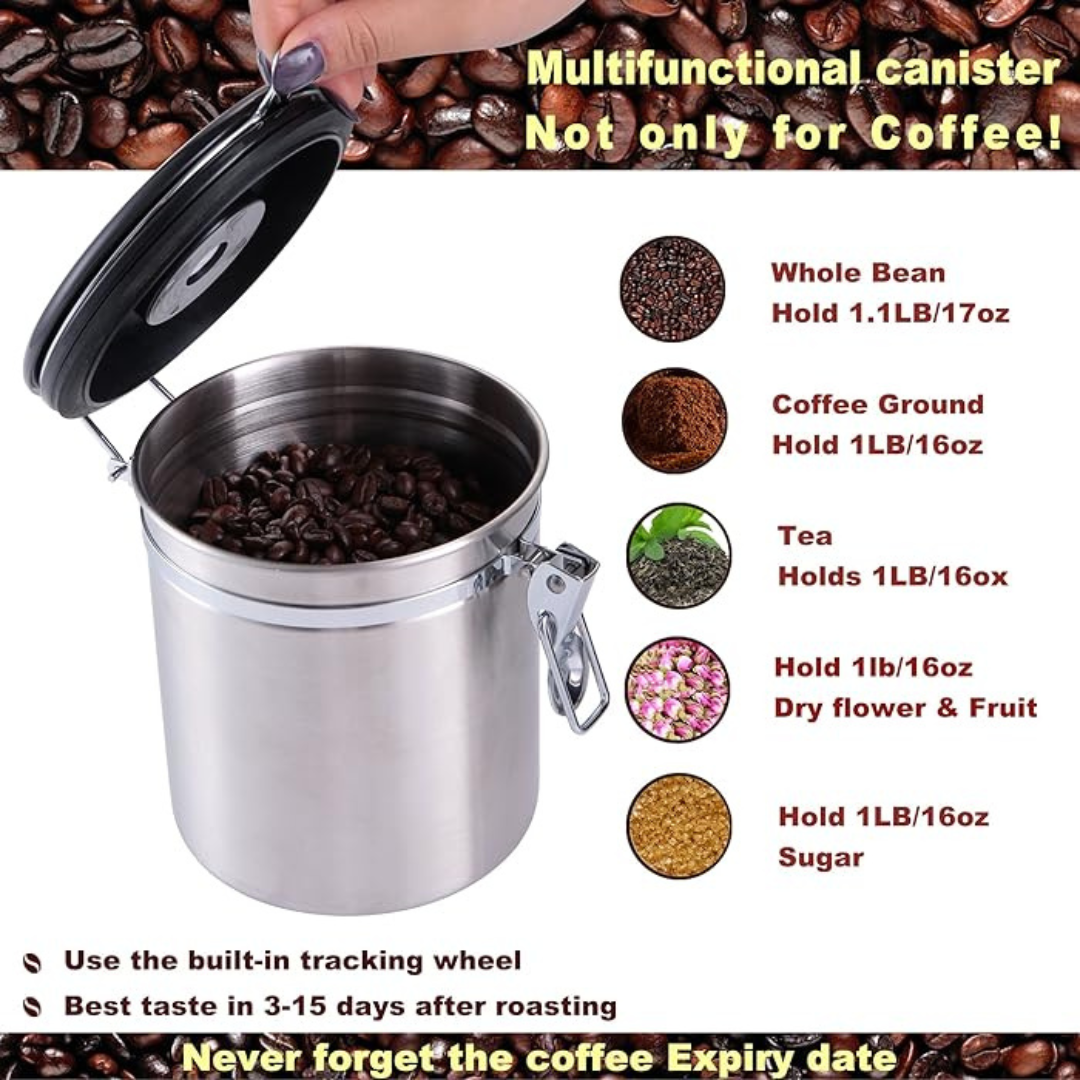 HomsHug Coffee Storage Canister Stainless Steel