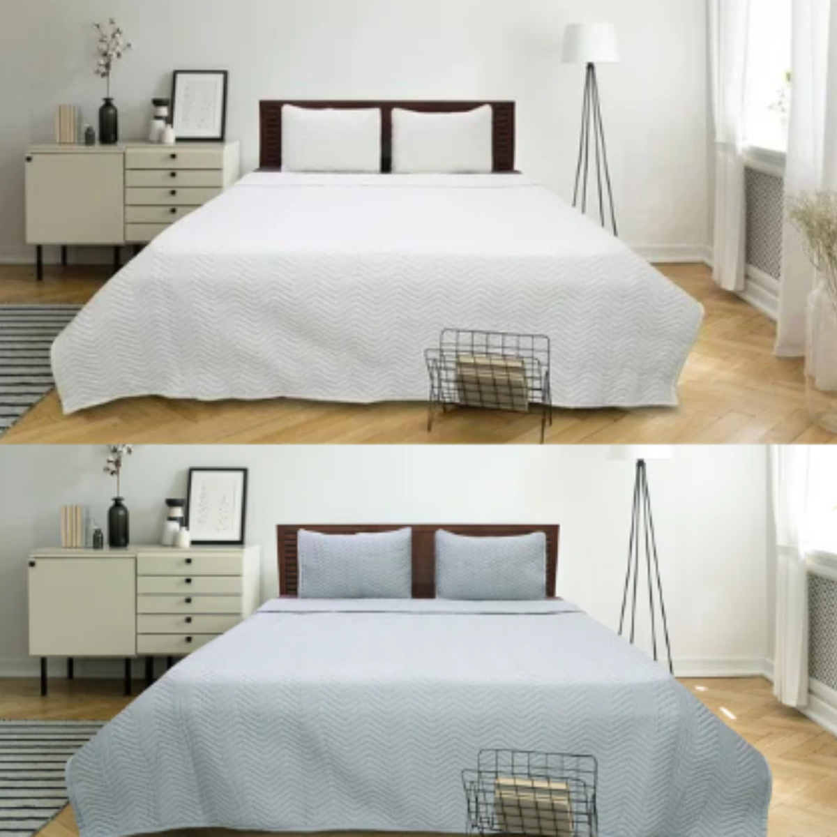 Standard Cotton Reversible Quilt Set