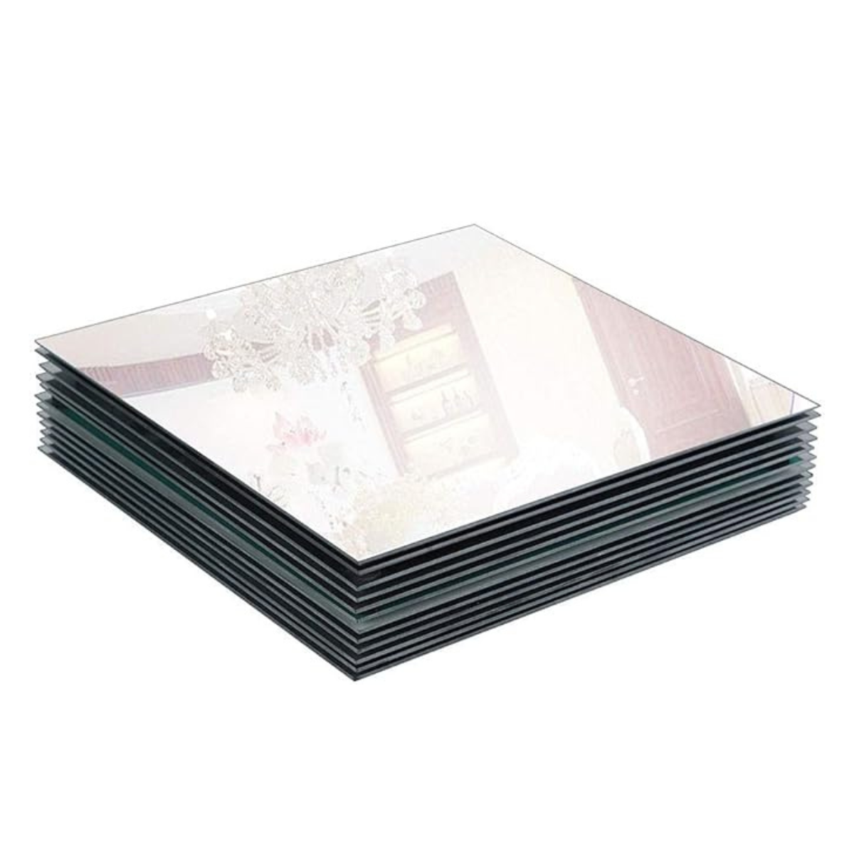 Murrey Home Gym Frameless Mirror Tiles 8" Square Wall Mounted