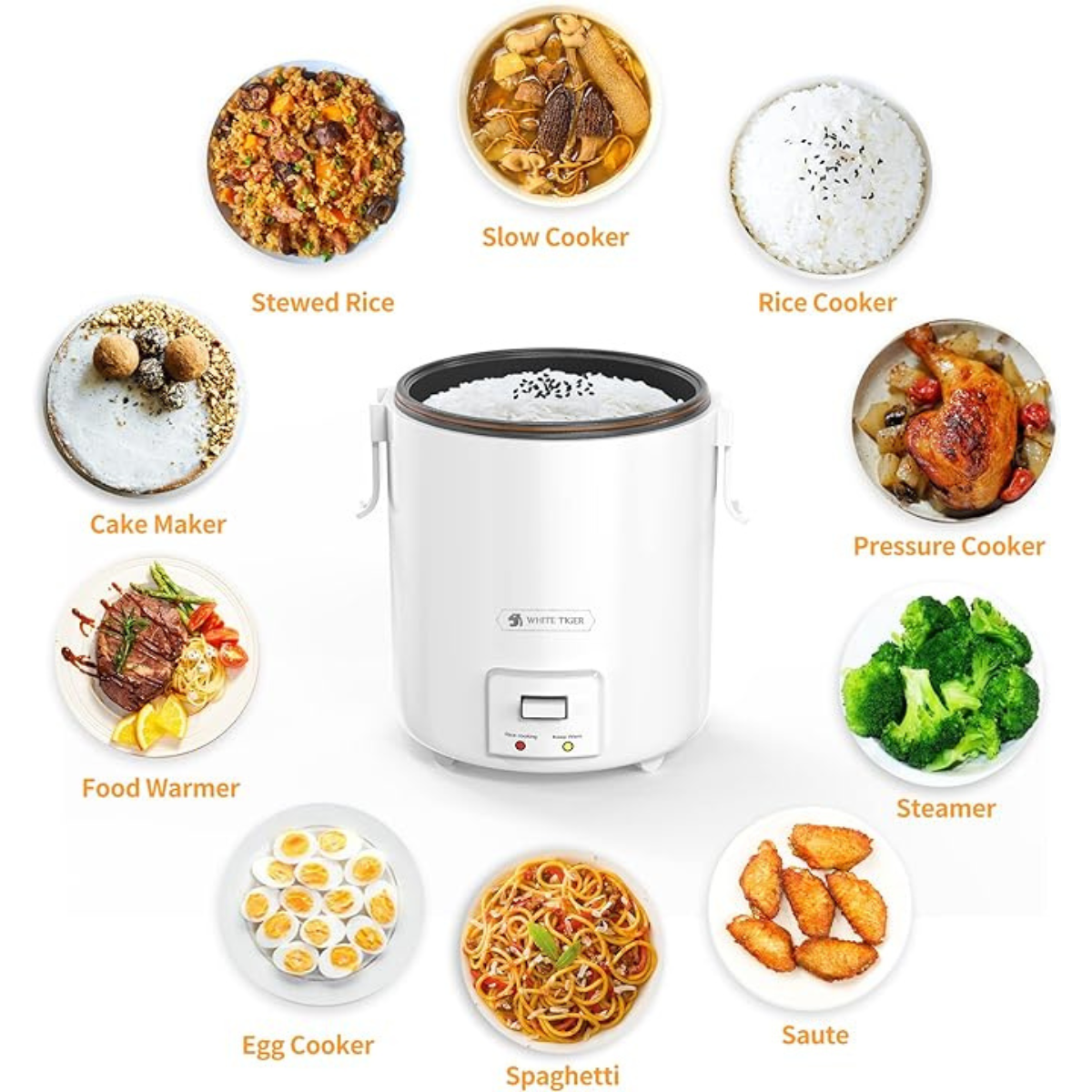 1 Liter White Tiger Mini Electric Rice Cooker