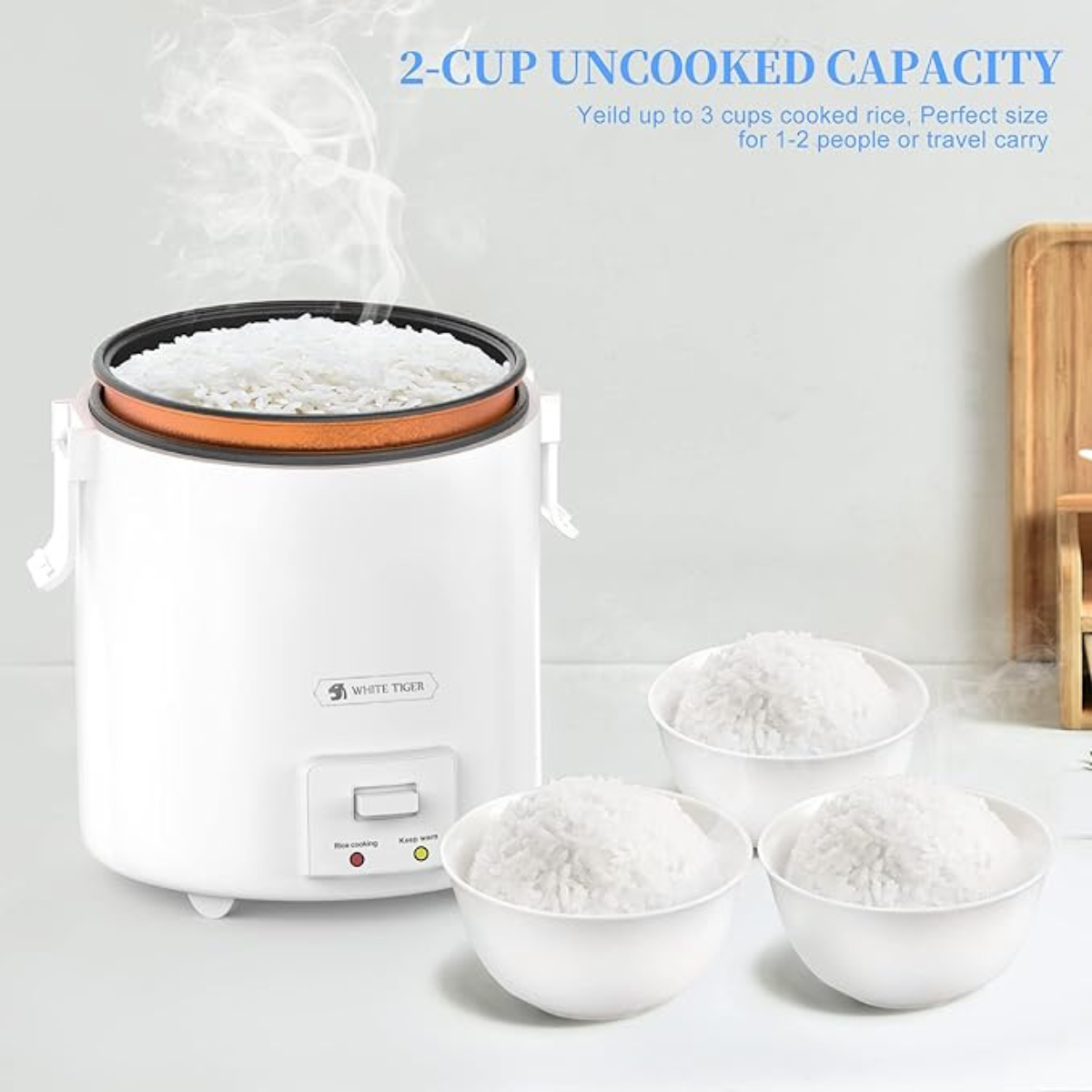 1 Liter White Tiger Mini Electric Rice Cooker