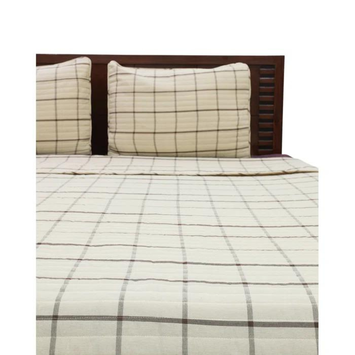 Anwari Cotton Sateen Plaid Coverlet Set