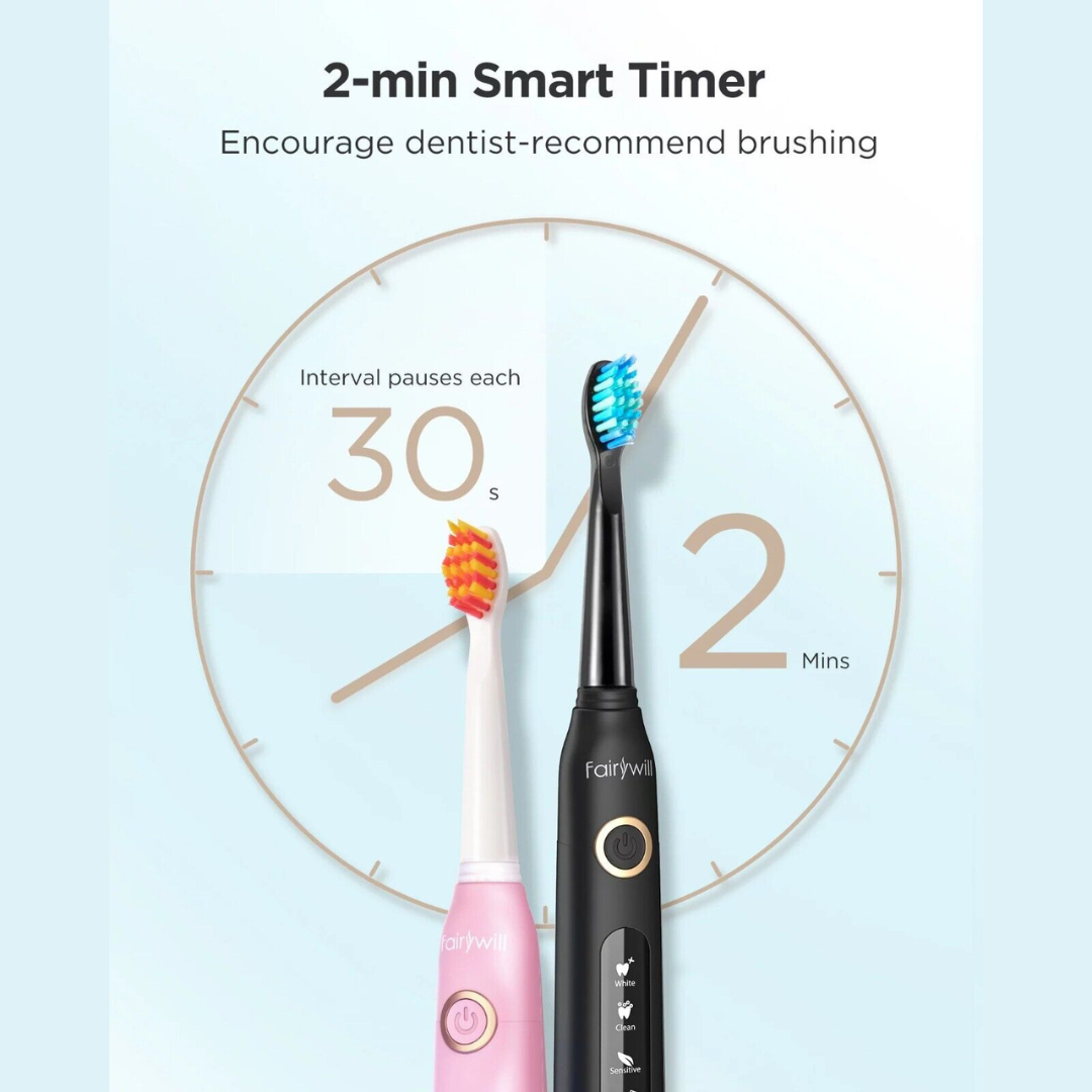 Fairywill D8 Dual Pack Toothbrush Set