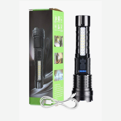 Outdoor Cob Strong Light Waterproof Handheld Flashlight USB Rechargeable