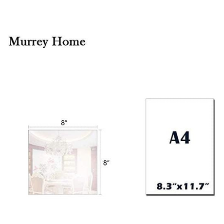 Murrey Home Gym Frameless Mirror Tiles 8" Square Wall Mounted