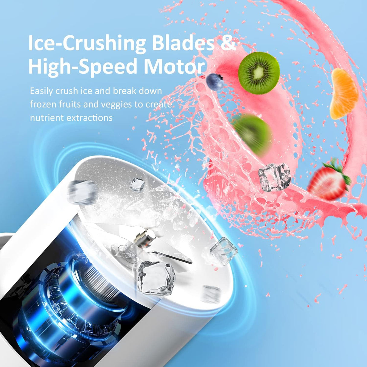 Portable Blender Stainless Steel for Shakes and Smoothies