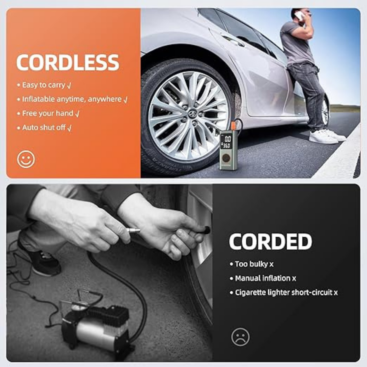 Portable Air Compressor 150PSI Tire Inflator