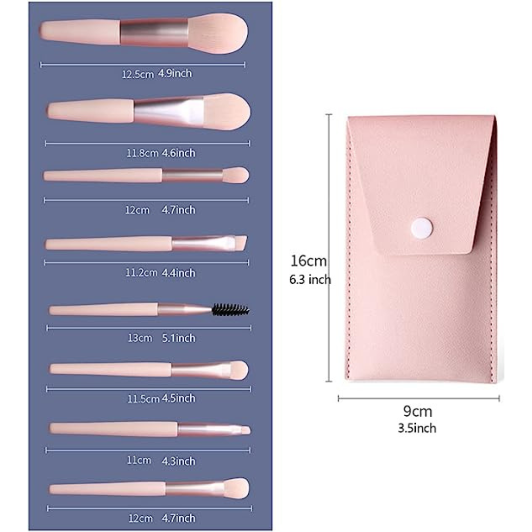 8 Piece Professional Synthetic Makeup Brush Set with Case