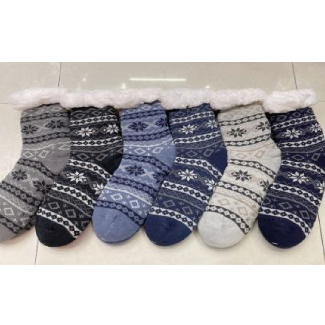 6pairs Christmas Winter Fluffy Thermal Sherpa Slipper Socks