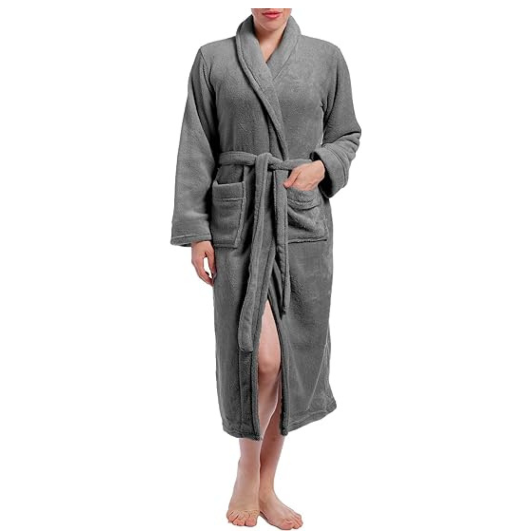 CozCot Unisex Plush Fleece Robe