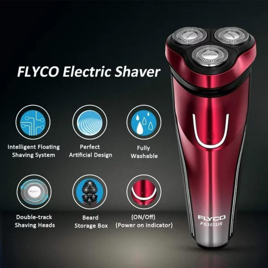 FLYCO FS302US Electric Shaver Shaving Razor Beard Trimmers with 3D Floating Head