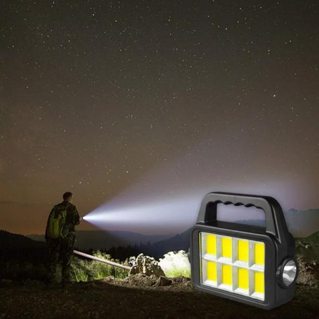Super Solar Light USB Rechargeable COB LED Waterproof Handheld Flashlight
