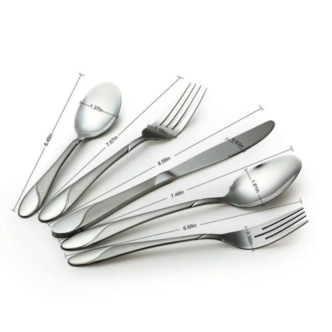 Toyo Hofu 20 Piece Flatware Set Stainless Steel Silverware Cutlery Set
