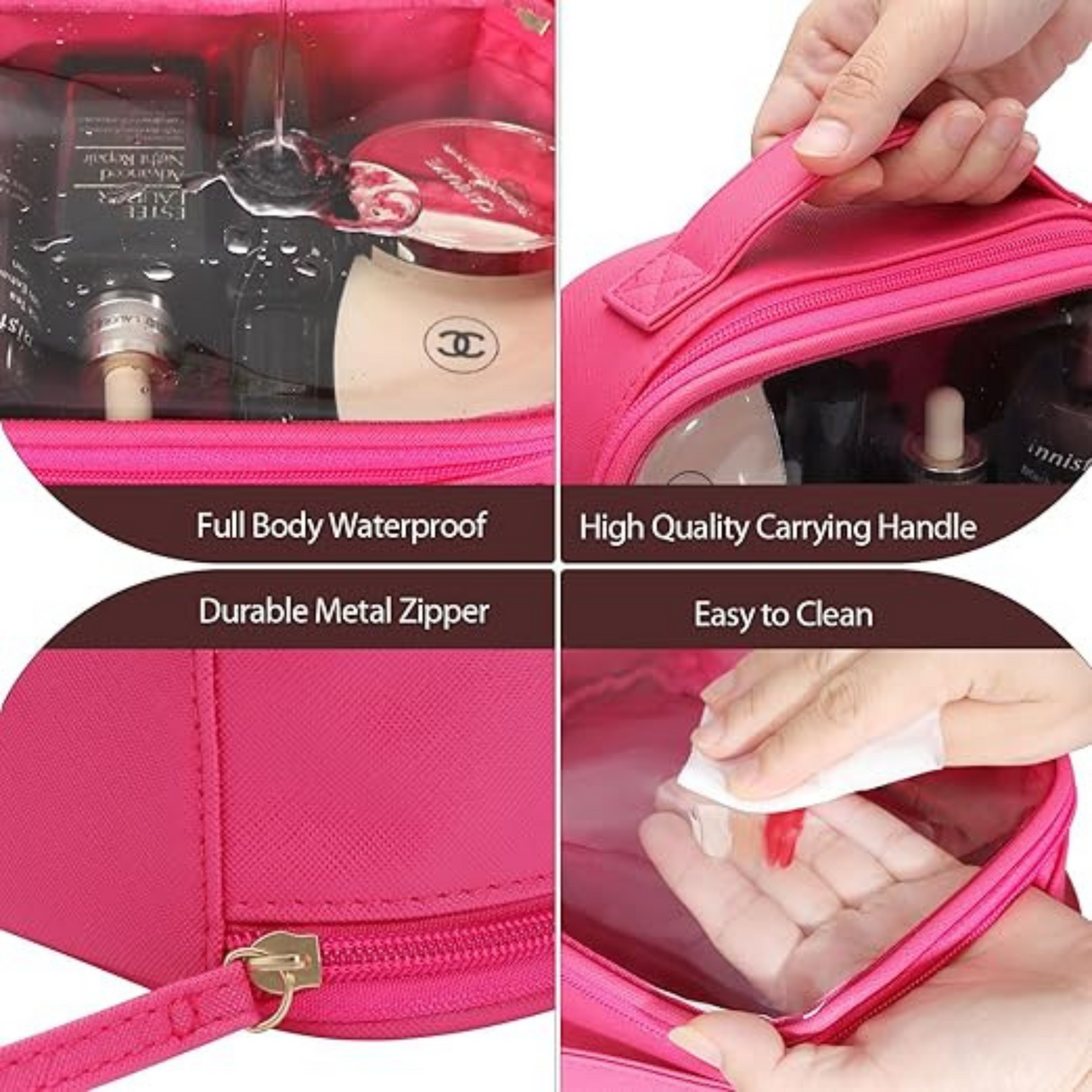 2 piece Set Hibagg TSA Approved Travel Toiletry Bag with Handle