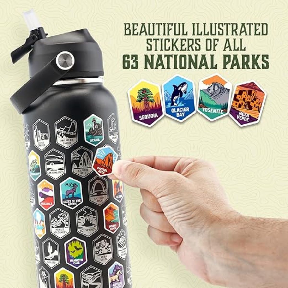 32oz Insulated Wide Mouth Stainless Steel Trekking The National Parks Water Bottle