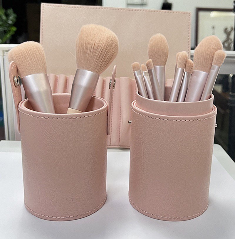 11 Piece Makeup Brush Set With Storage Bucket