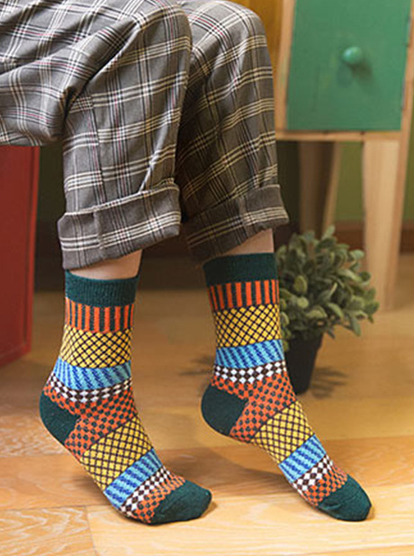 Ladies Winter Socks, Vintage Casual Boat Socks (5 pairs)