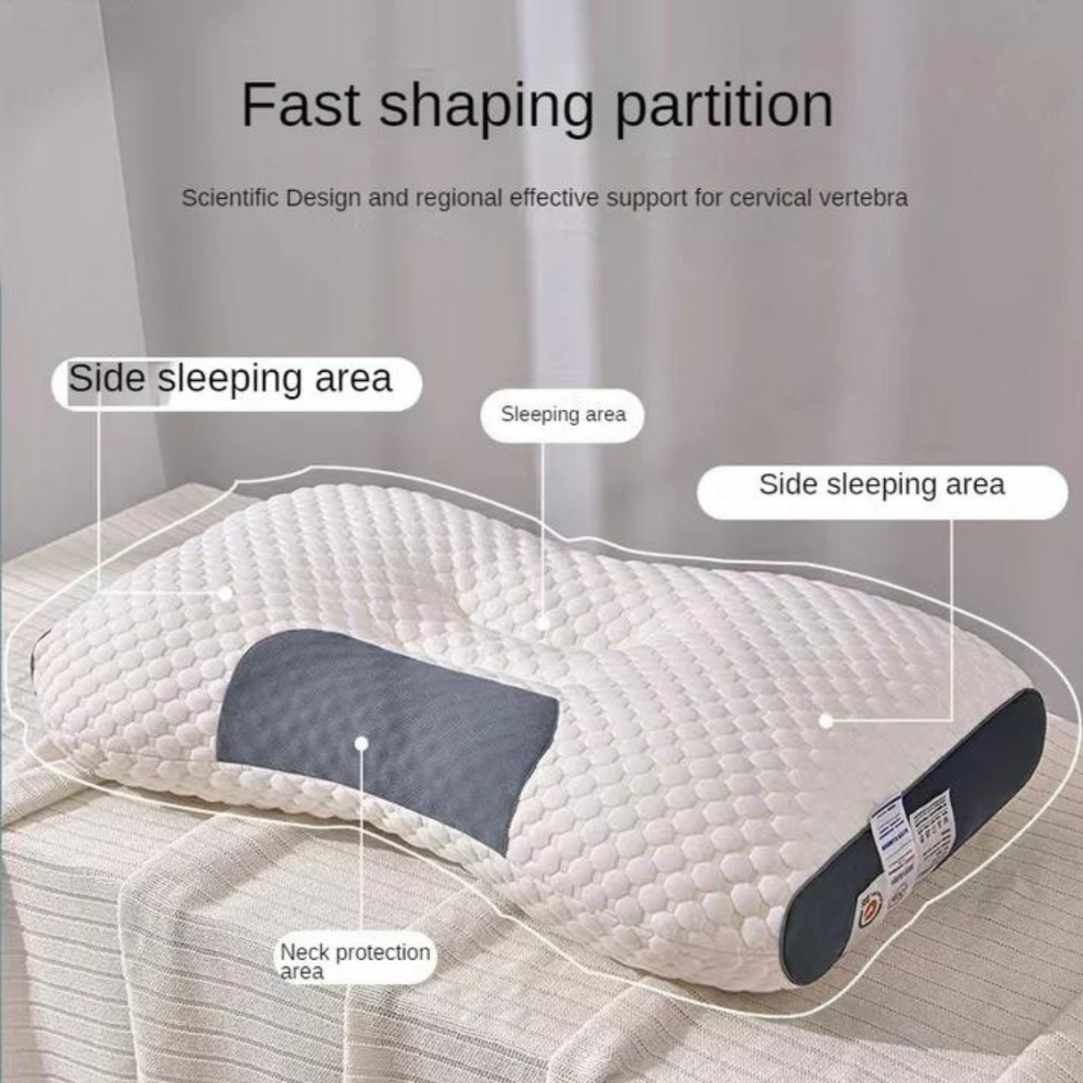 3D Knitted Cotton Neck Massage Pillow