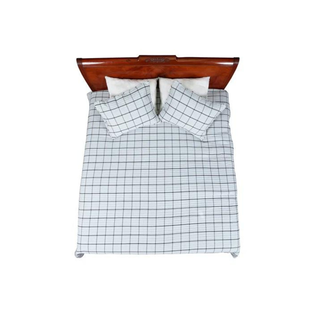 Anwari Cotton Sateen Plaid Coverlet Set