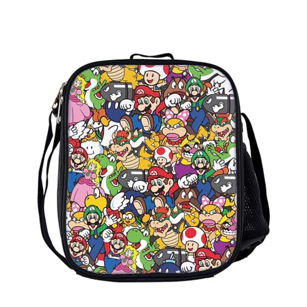 3pcs Set Super Mario Smash Bros Kid's Backpack with Lunch Bag & Pencil Case