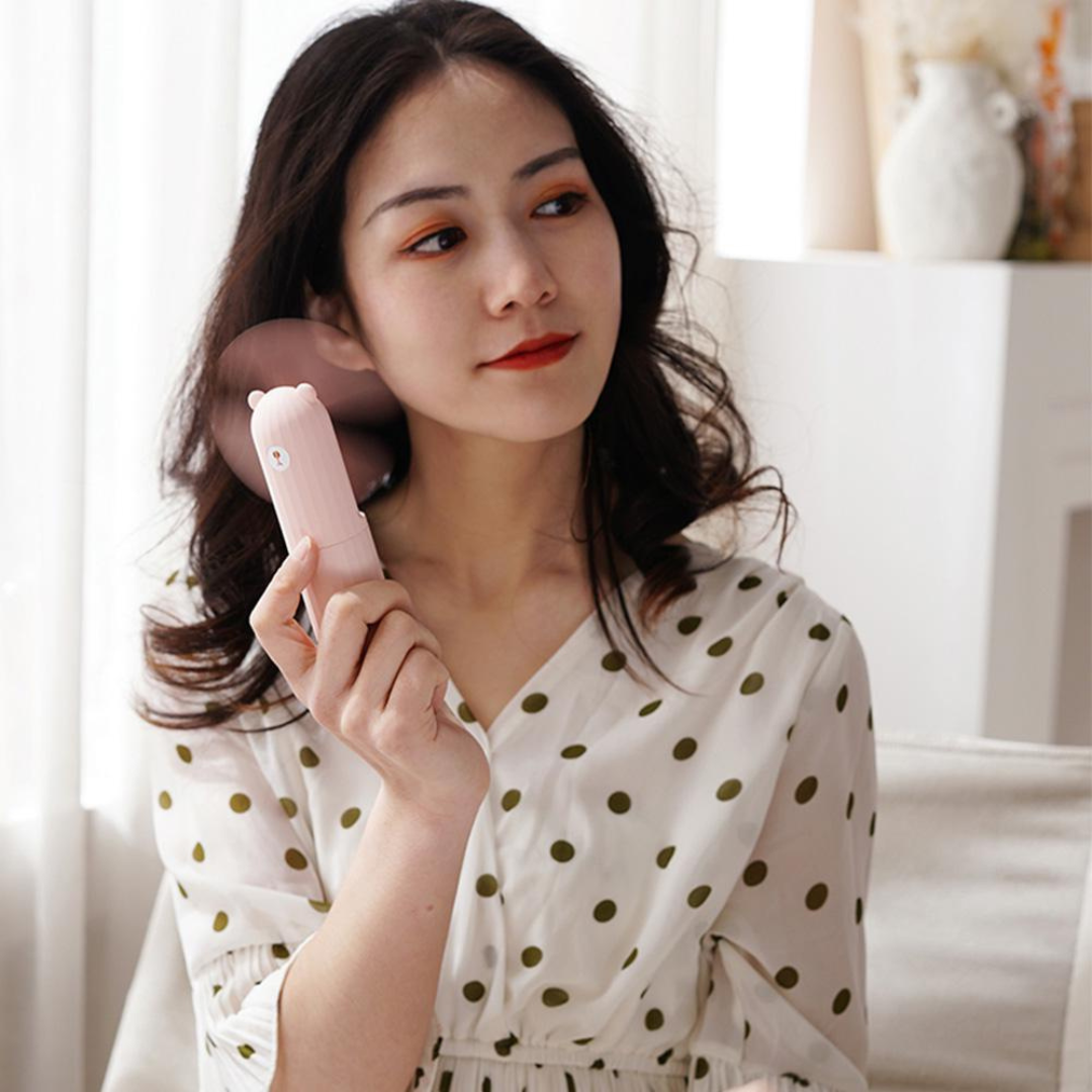 Handheld Portable Mini Fan USB Rechargeable White