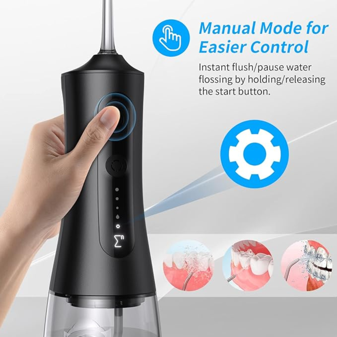 Portable Cordless Water Flosser Waterproof and Rechargeable 300ml