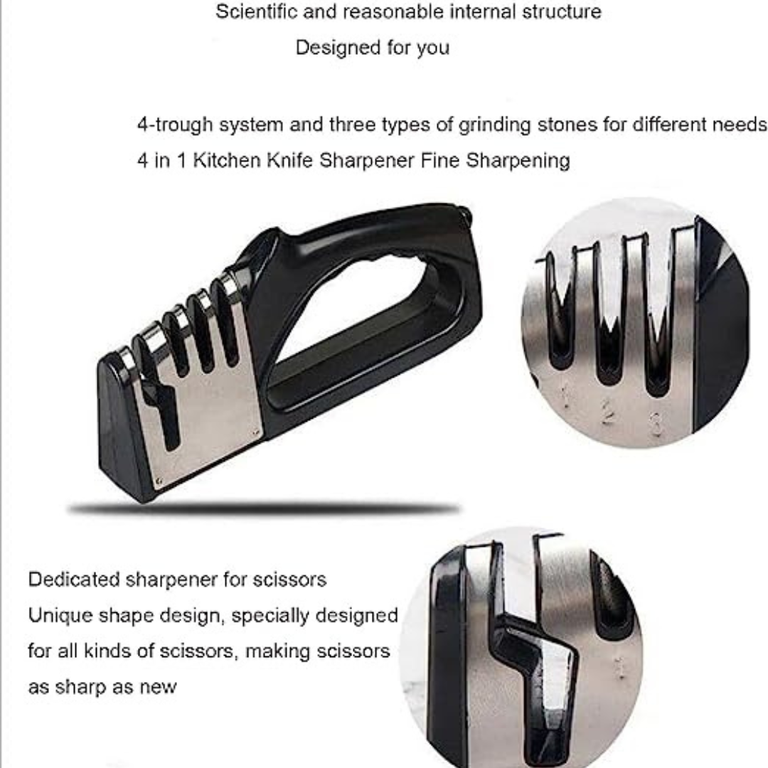 4-in-1 Manual Professional Chef's Kitchen Knife Sharpener