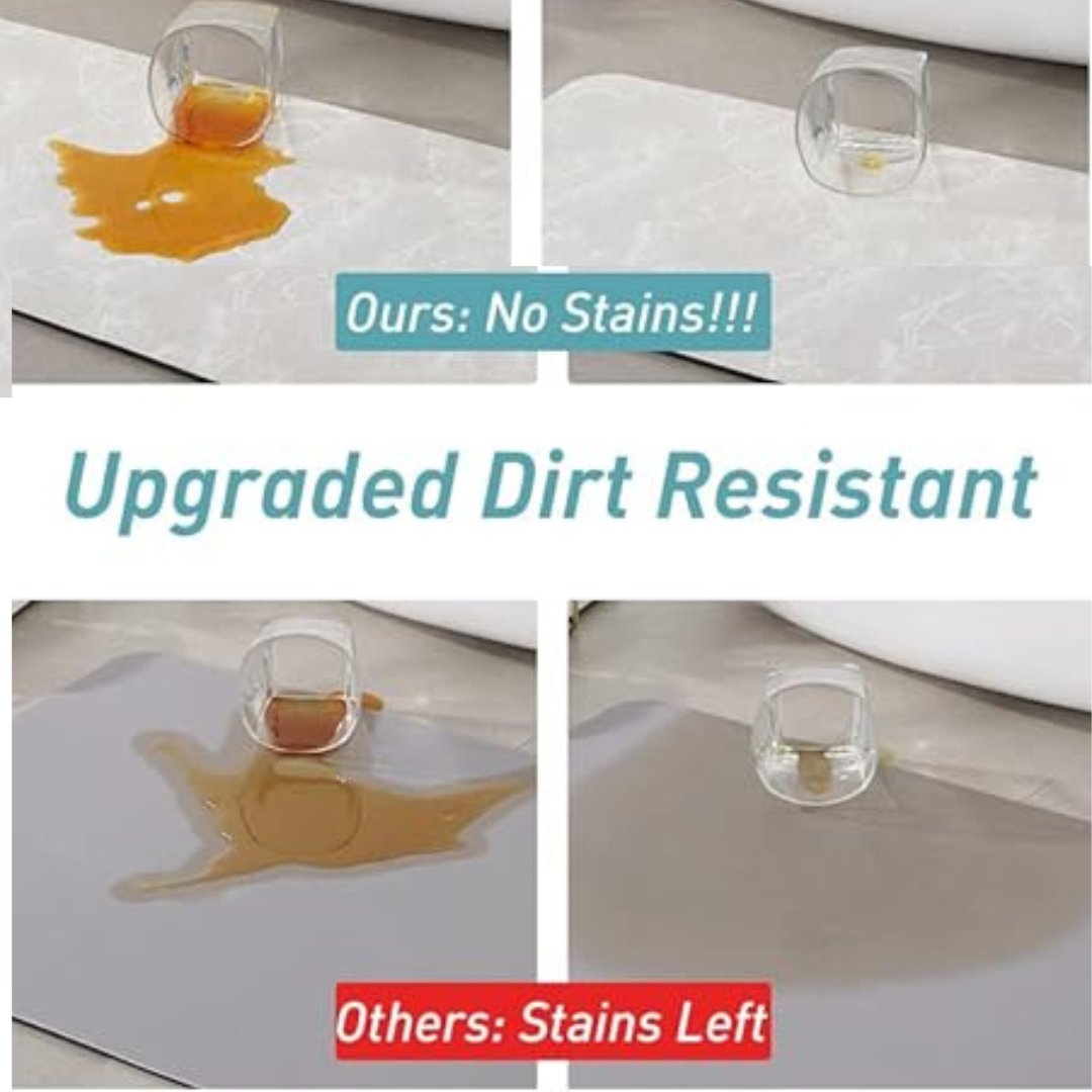 Non Slip Bathroom Mat Stain Resistant and Quick Dry, 17" x 27"Light Grey