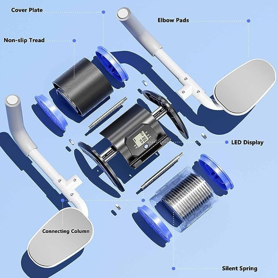 Ab Core Strength Training Wheels with Elbow Support