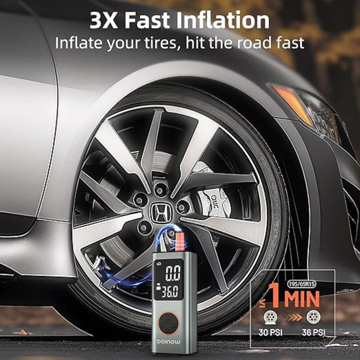 Portable Air Compressor 150PSI Tire Inflator