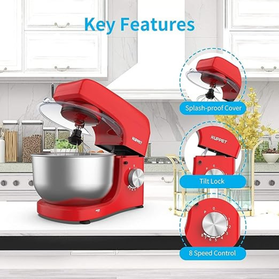 Kuppet 8 Speed Tilt-Head Electric Stand Mixer