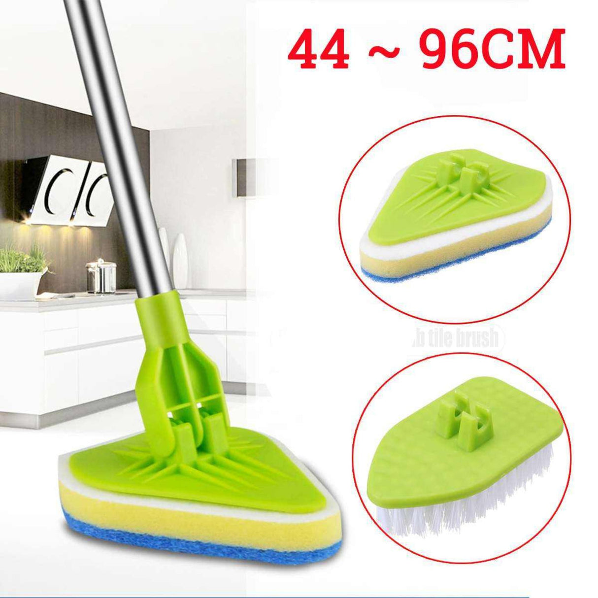 3 in 1 Scrub Cleaning Brush with 35 Inch Long Extendable Handle